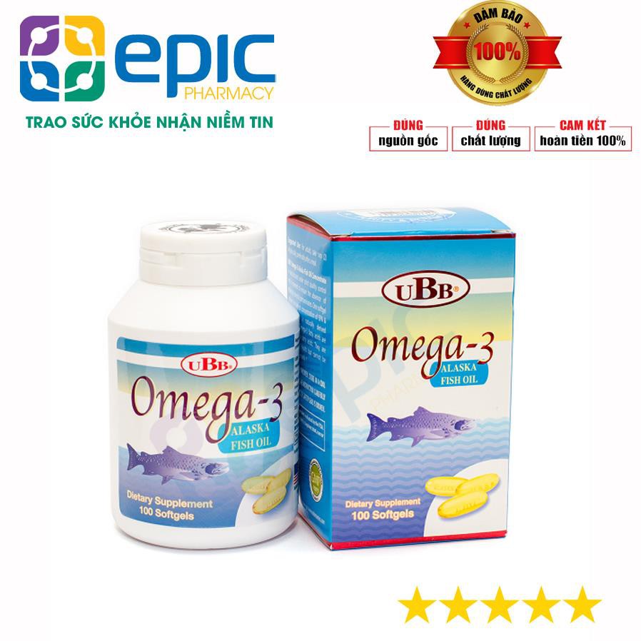 [CHÍNH HÃNG ] OMEGA-3 UBB viên sáng mắt và tăng cường thị lực (Lọ 100 viên)