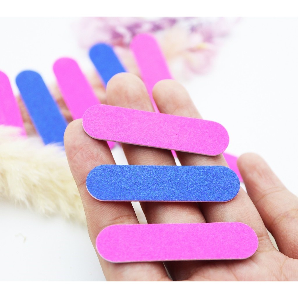 Set 5 Chiếc Dũa 2 Mặt Mini Size Chiều Dài 5cm Chăm Sóc Móng