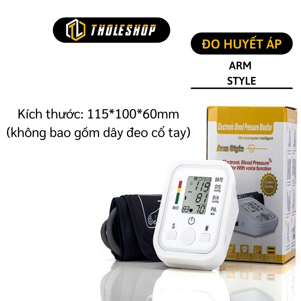 Máy đo huyết áp người cao tuổi - Dụng đo huyết áp Arm Style, máy đo nhịp tim và huyết áp tiện lợi 2435