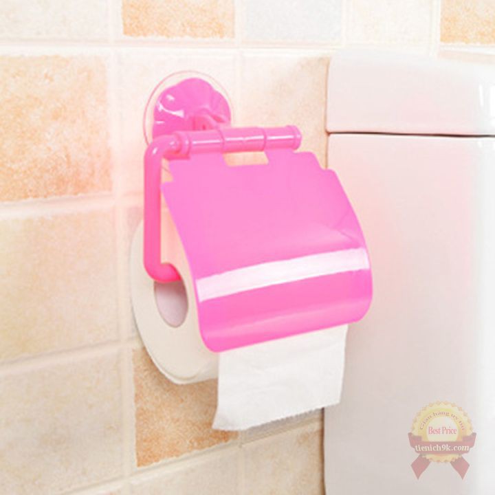 Hộp đựng giấy vệ sinh cuộn treo tường bằng nhựa chống nước tiện lợi giác hút siêu bám dính đồ dùng nhà tắm thông minh