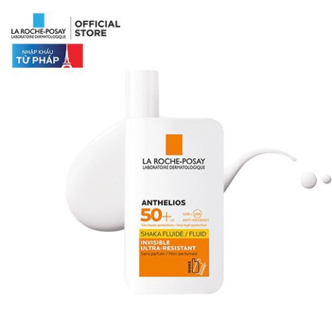 [CHÍNH HÃNG] Kem chống nắng dạng sữa La Roche Posay Anthelios Shaka Fluid Spf50+ 50ml tặng bông tẩy trang Jomi ( 80 miến