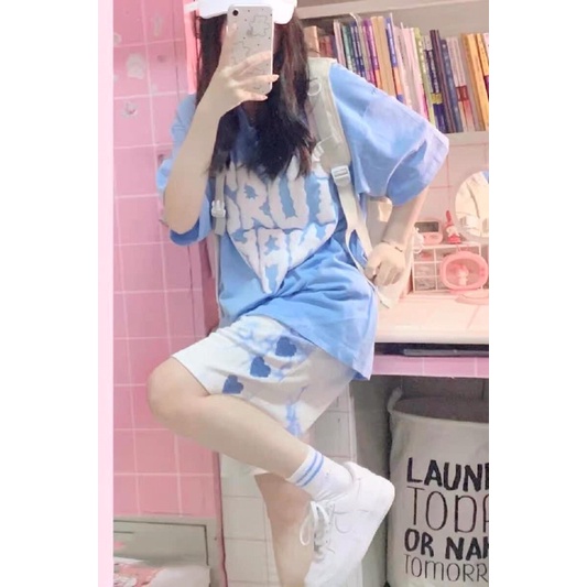 Set bộ xanh da trời nhẹ nhàng trong veo như những đám mây bềnh bồng vừa mới lạ vừa cá tính | BigBuy360 - bigbuy360.vn