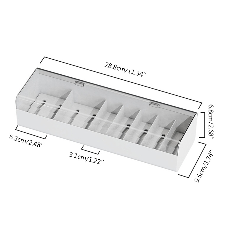 Hộp Nhựa Trong Suốt Đựng Thẻ Nhớ SD / USB Có Nắp Đậy Đa Ứng Dụng Cho Nhà Ở / Văn Phòng