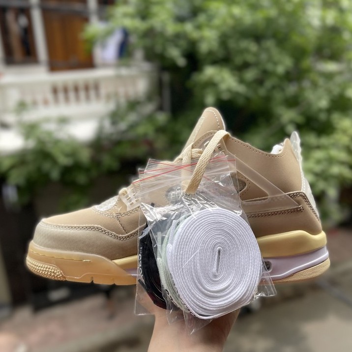 ✔️Giày Jordan 4 Retro Off White Sail Kem Fullbox✔️