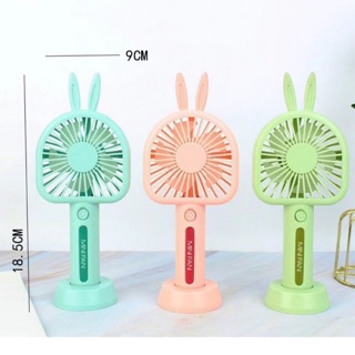 Quạt Sạc Tích Điện Mini USB Hình Tai Thỏ Dễ Thương