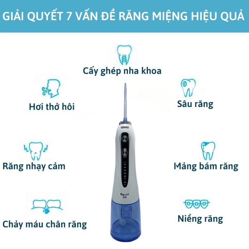 Máy tăm nước PROCARE A10 cao cấp ⚡ Bảo hành 12 tháng ⚡ Chăm sóc Răng Miệng