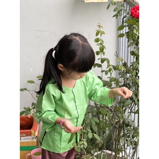 Bộ Bà Ba Màu Xanh Chuối Mới (Tặng kèm Khăn rằn)