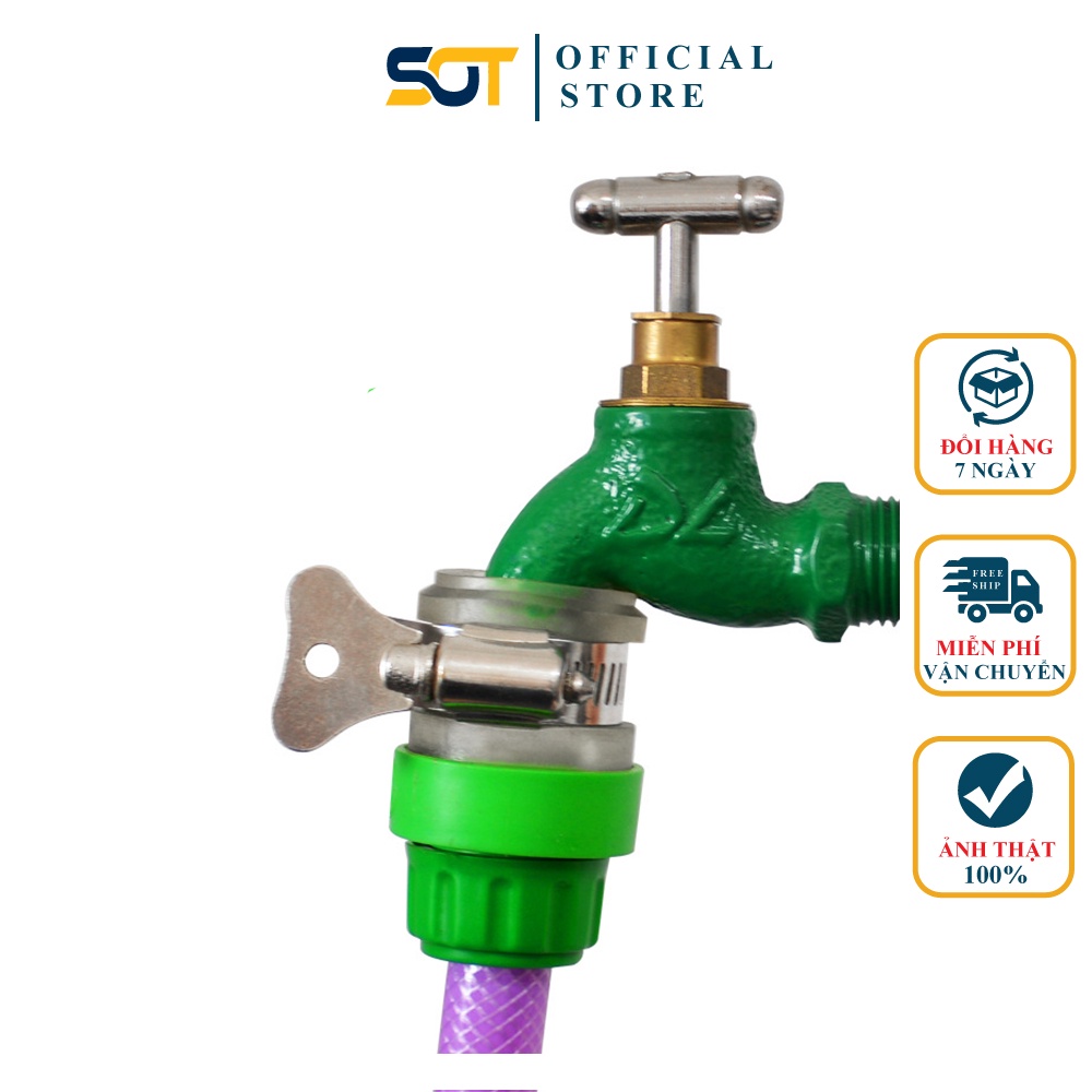 Đầu Nối Nhanh Ống Nước, Nối Nhanh Siết Cổ Dê Đầu Vòi Nước Trơn