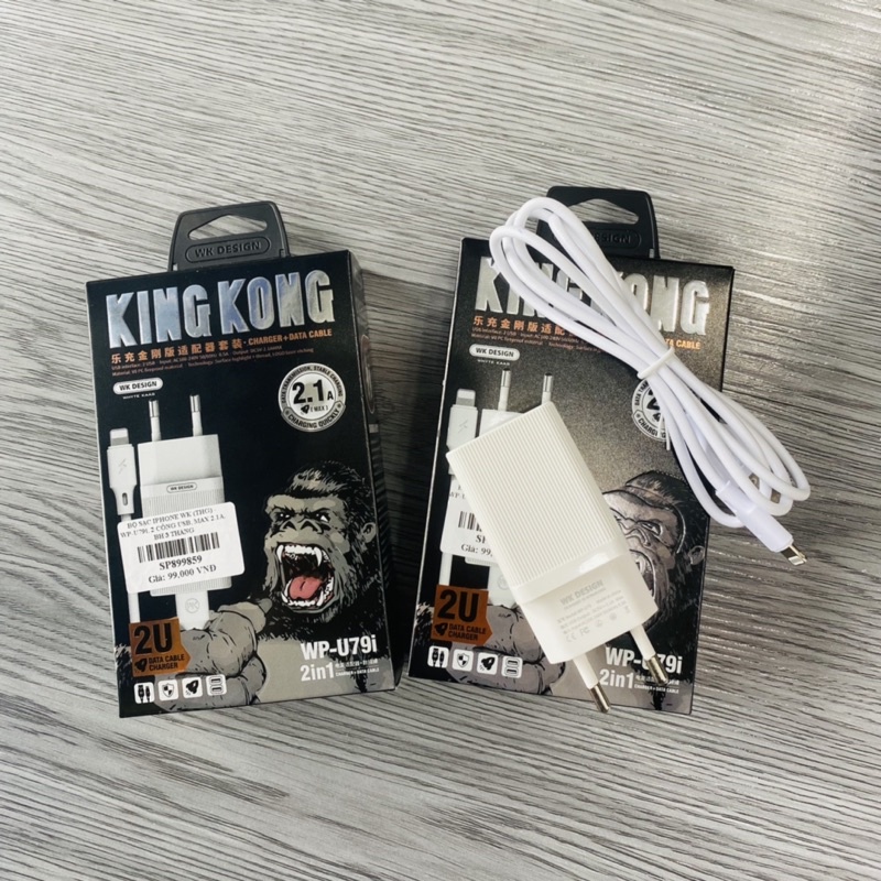 Bộ Sạc WP-U79i KingKong WK - 2.1A - Củ Sạc 2 Cổng