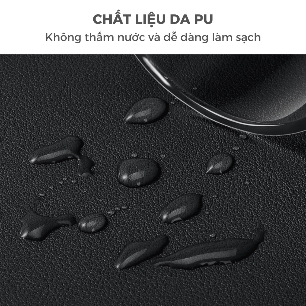 Thảm Da Deskpad Tấm Lót Trải Bàn Làm Việc Lót Chuột Cỡ Lớn Bo Viền Chống Nước 80x40cm 90x45cm - Shop Nado
