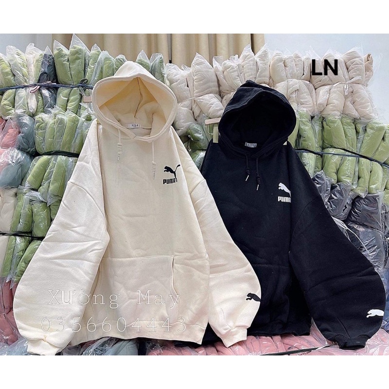 Áo hoodie PUM ngựa in tay DA6