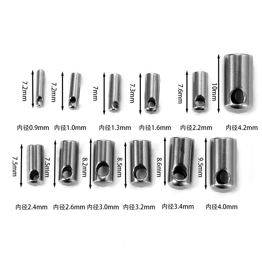 Set 10 khóa dây chuyền/ vòng tay St.kunkka bằng thép không gỉ đầu tròn