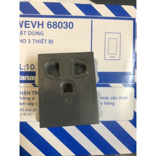 Ổ Cắm 1 - 3 Chấu Mầu Đen Panasonic