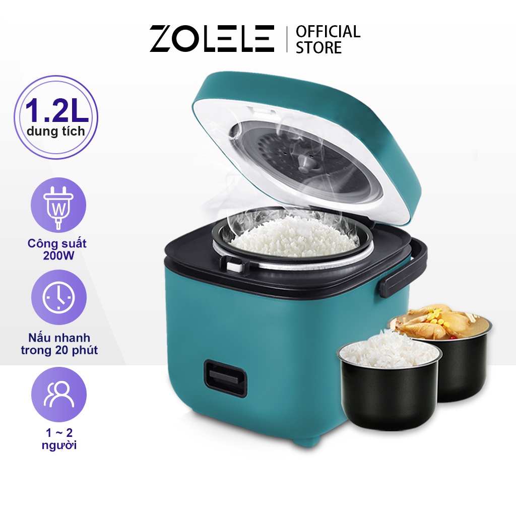 [Mã BMBAU50 giảm 10% đơn 99k] Nồi cơm điện mini ZOLELE Zb001 1.2L