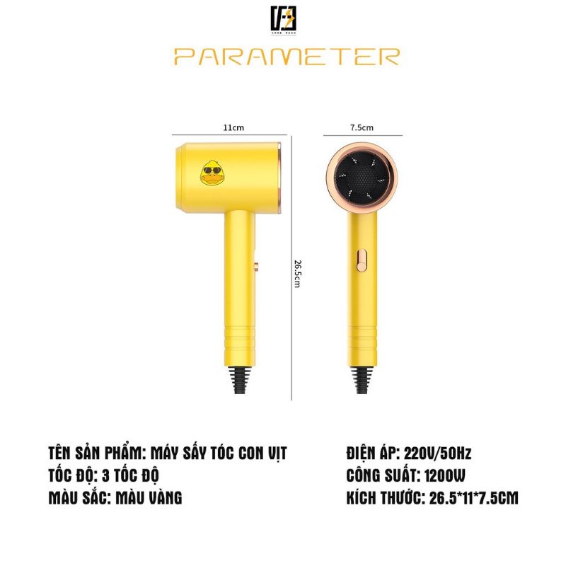 Máy Sấy Tóc G-Duck  Nội Địa Vịt Vàng Sunlight-Duck Mini Kèm Mỏ Vịt, Công Suất 1200W Cực Khỏe, Tiện Lợi - See you shop
