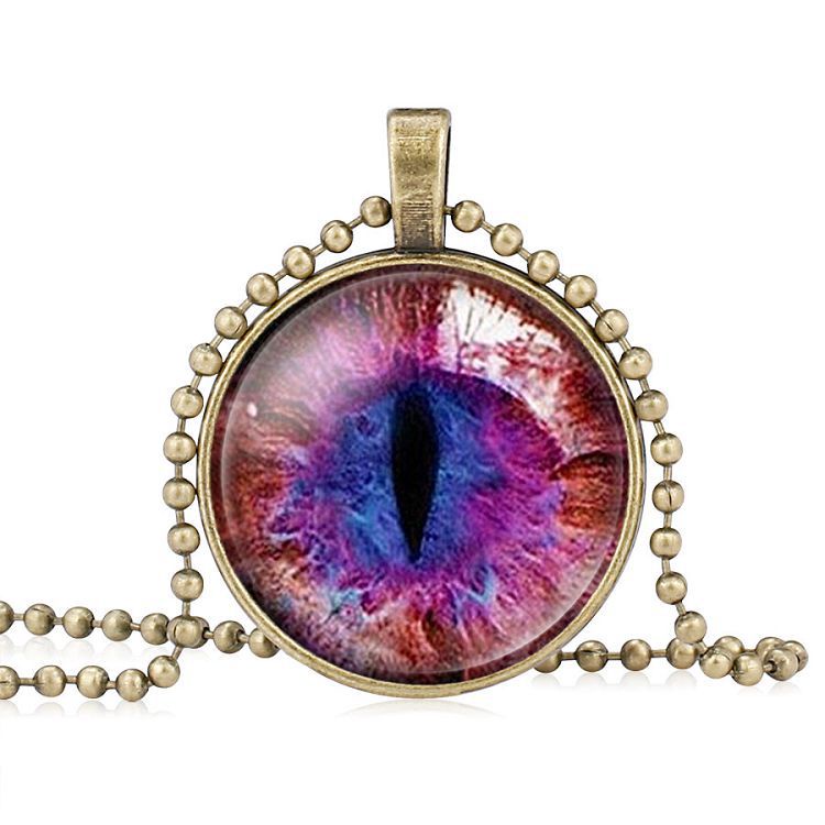 Vòng cổ Mặt Kính Đá Mắt Mèo Khủng Long