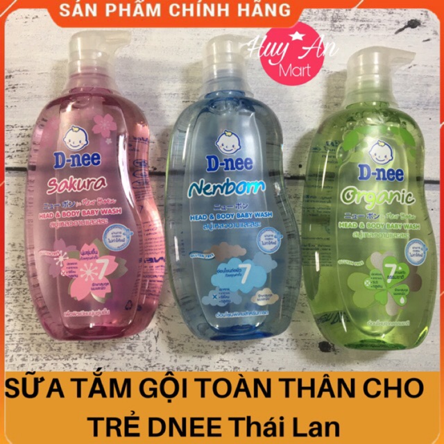 [FREESHIP] Sữa tắm gội toàn thân cho bé Dnee Thái Lan 380ml