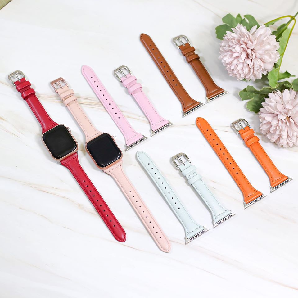 Dây da bản nhỏ cho phái nữ dành cho Apple Watch