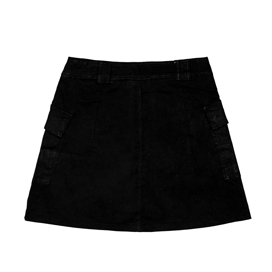 Chân váy ngắn nữ Don't Kill My Vibe dáng chữ A, vải kaki màu đen - Hilda Skirt | BigBuy360 - bigbuy360.vn