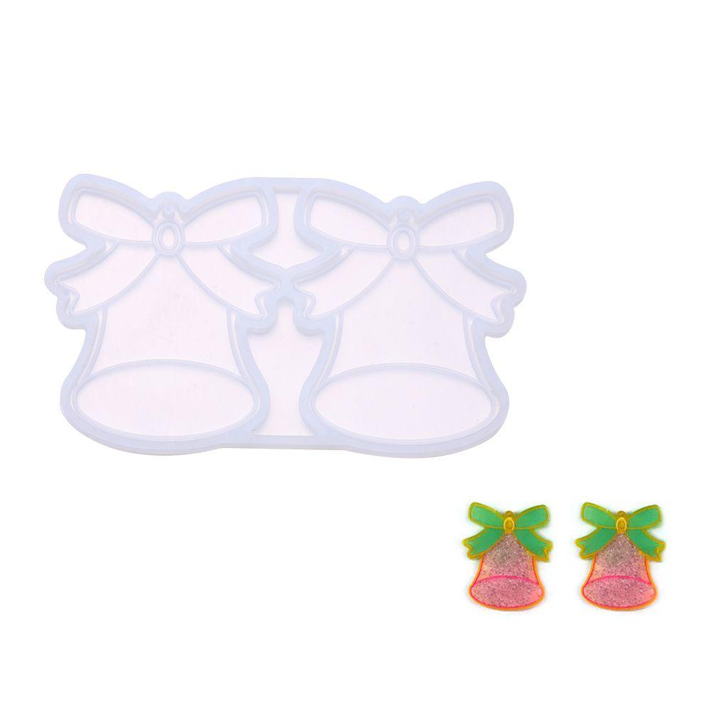 Khuôn Silicone Làm Bông Tai Resin Hình Ông Già Noel Và Bông Tuyết