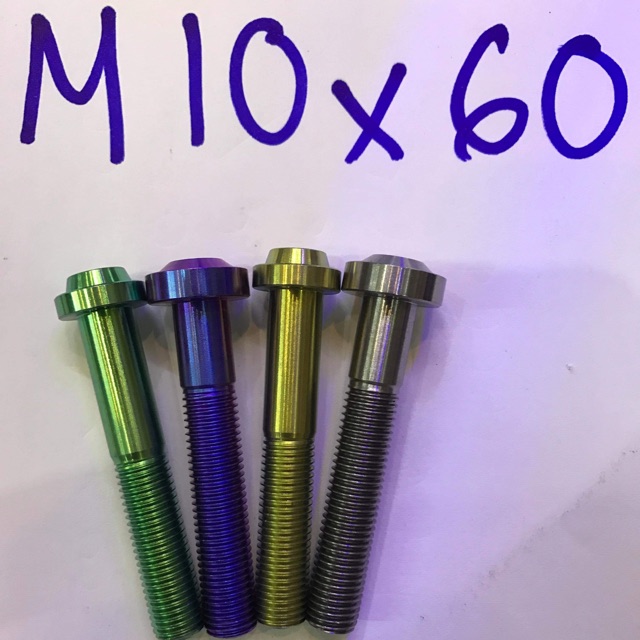 Ốc Titanium GR5 10li60 bắt pass treo pô dòng xe tay ga