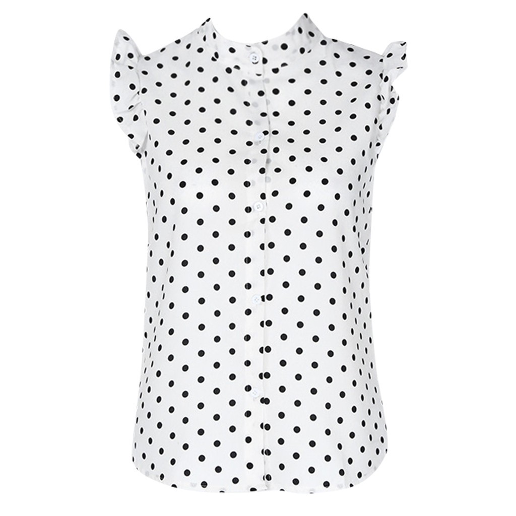 Áo Sát Nách Cổ Chữ V Hoạ Tiết Chấm Bi Cho Nữ | BigBuy360 - bigbuy360.vn