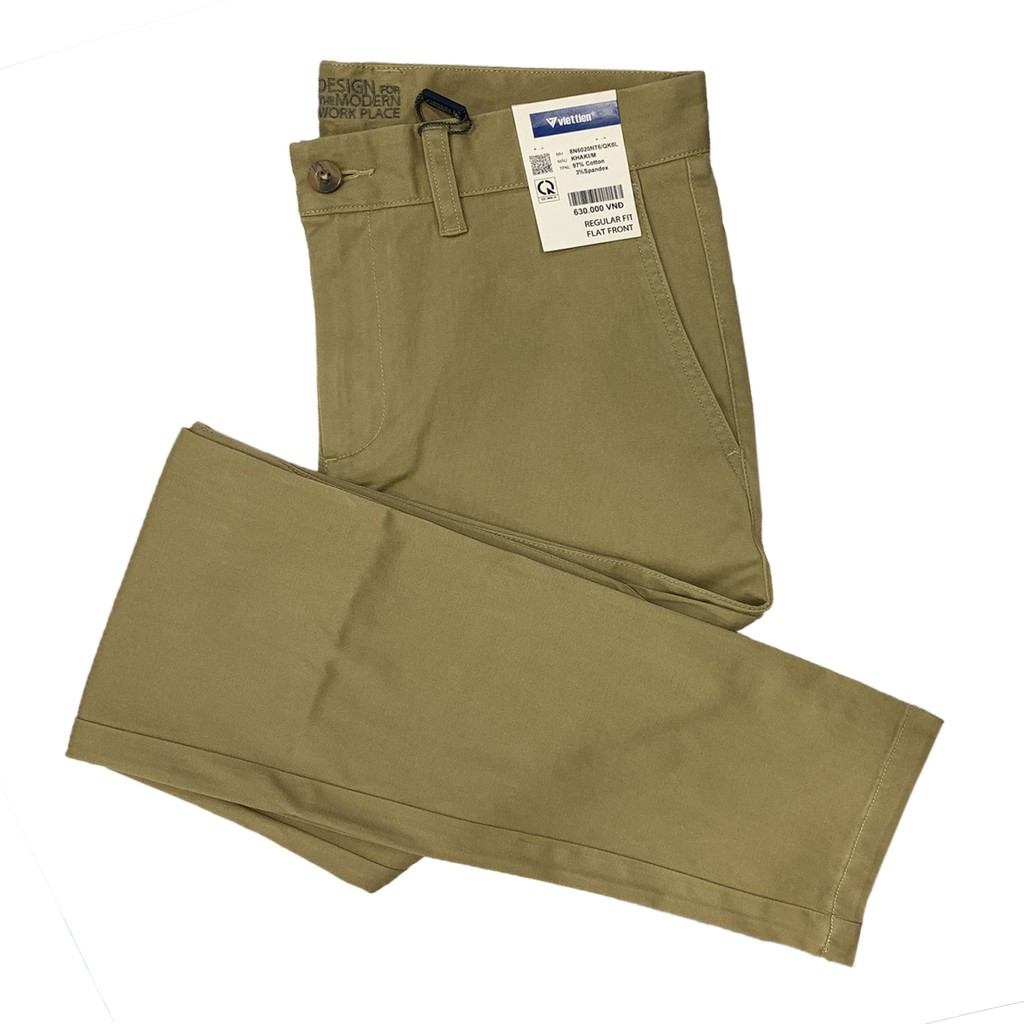 Quần kaki nam việt tiến 8N6020 regular fit màu khaki