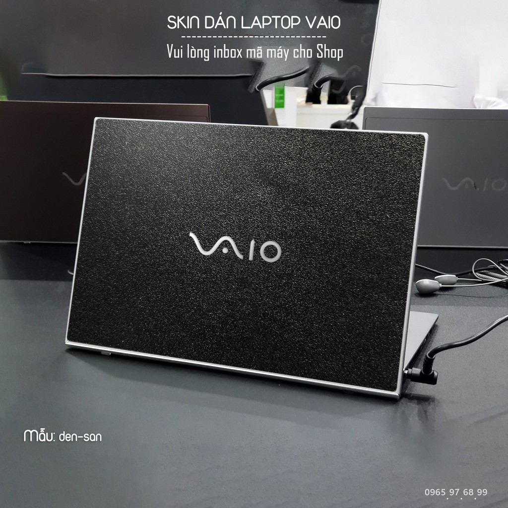 Skin dán Laptop Sony Vaio màu đen sần (inbox mã máy cho Shop)