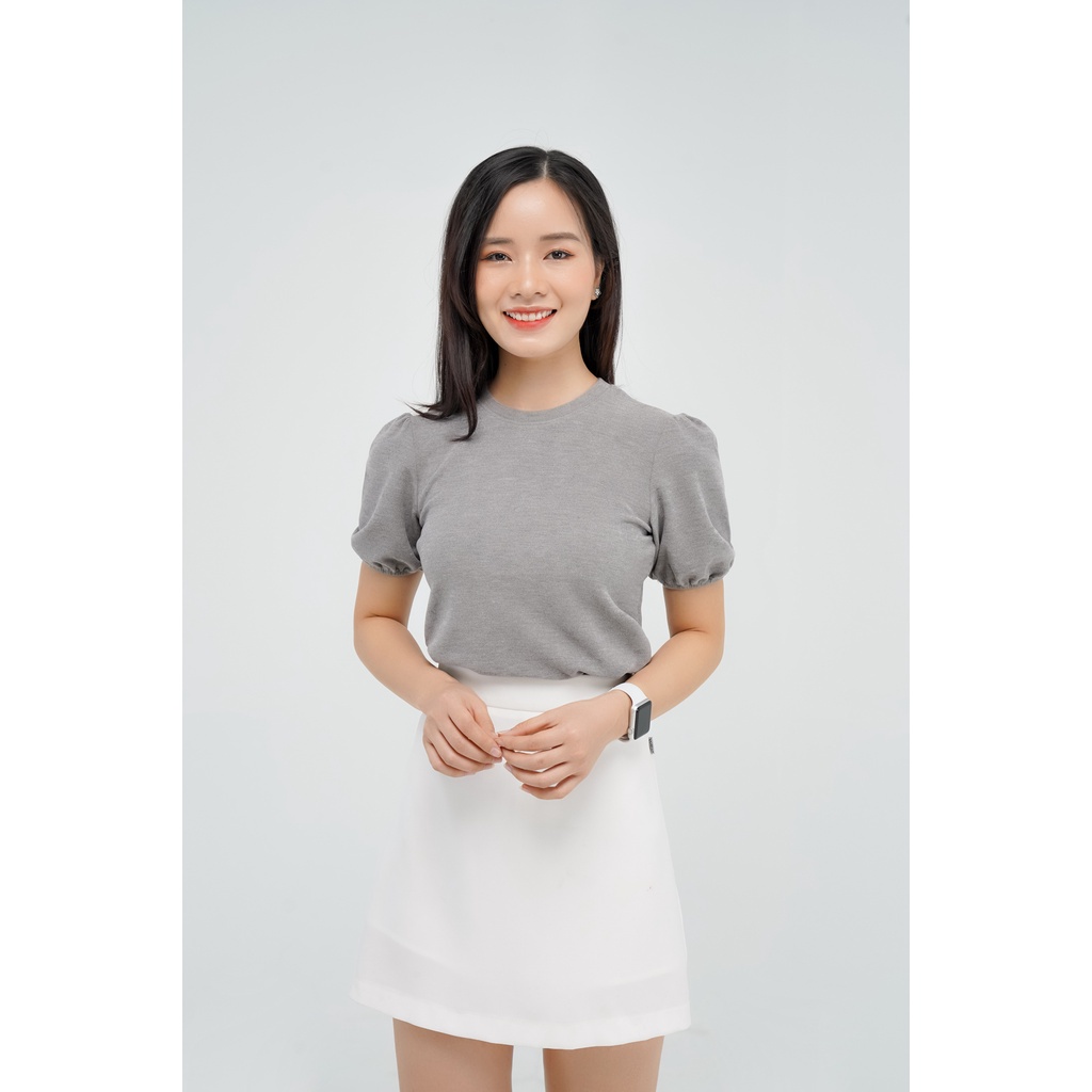 Áo thun tay bồng YODY nữ chất liệu Thun nhung mền mại thoải mái, thiết kế tay bồng nữ tính - ATN4624