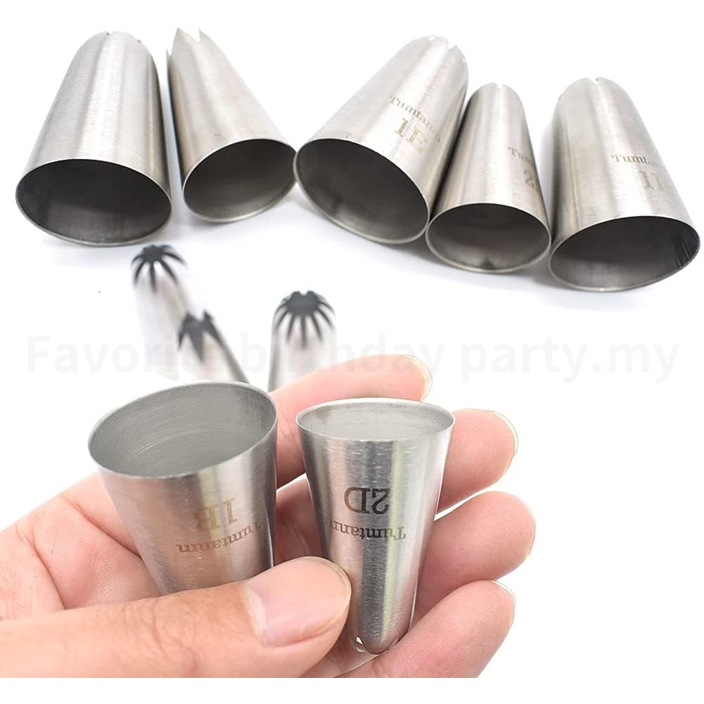 Set 5 Đuôi Bắt Bông Kem Trang Trí Bánh Bằng Thép Không Gỉ