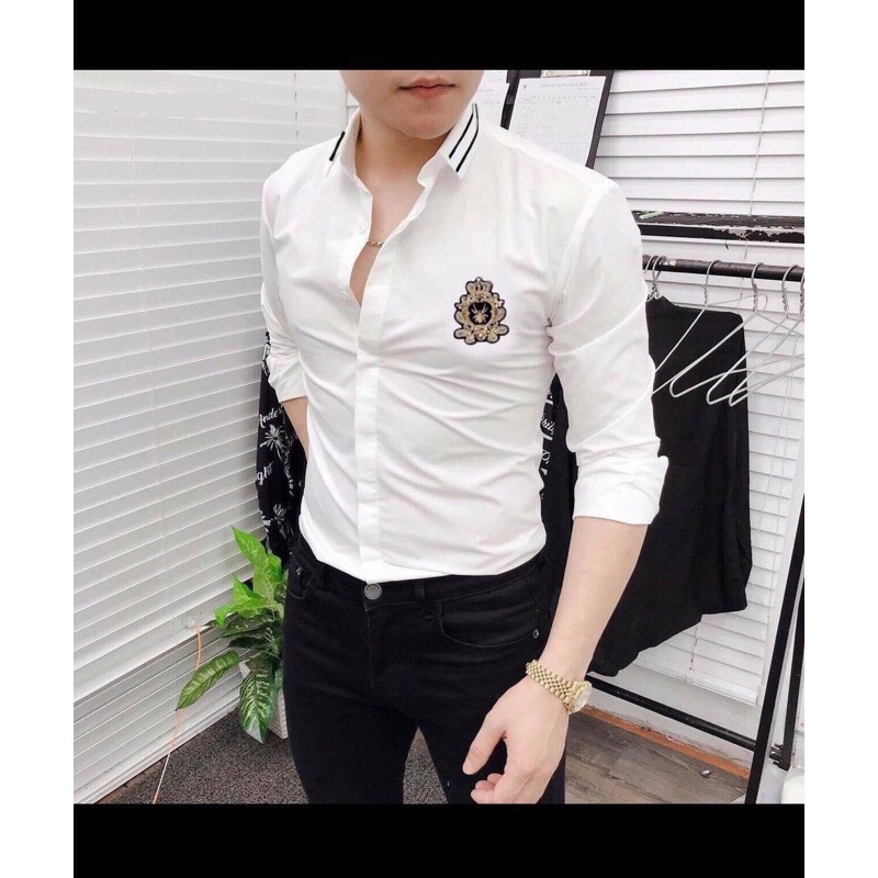 Sơ mi Nam dài tay hàn quốc cổ bẻ hàng vải cotton cao cấp ôm dáng ôm body thời trang trẻ