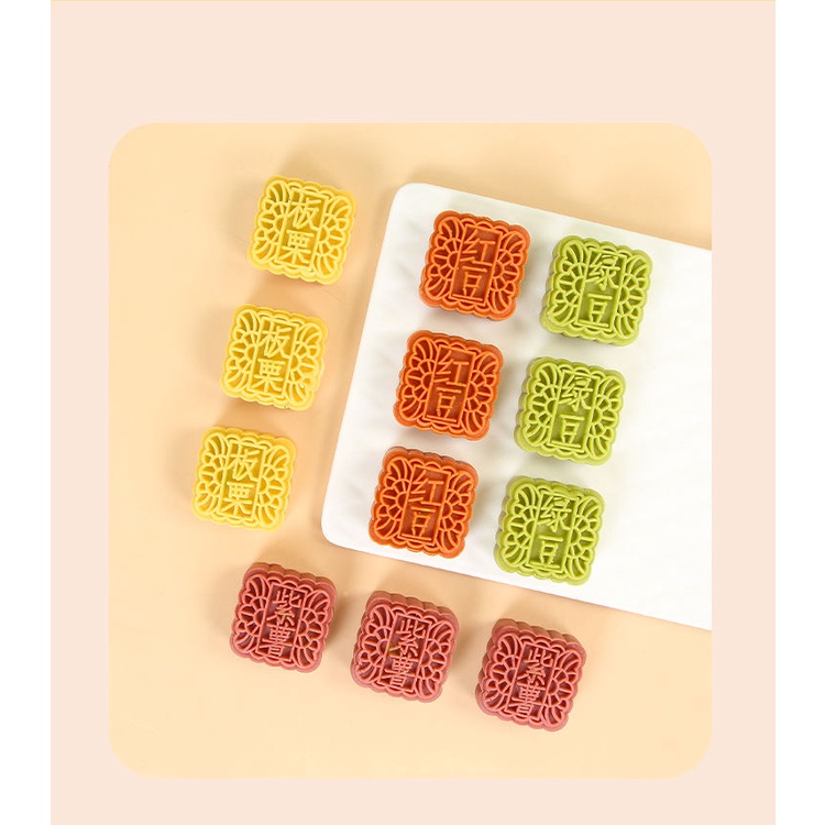 [ Siêu Kute - Tròn vuông ] Combo 1000g Bánh nướng  mini đậu xanh / Bánh nướng đậu xanh mix vị siêu ngon
