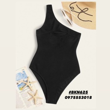 [BKN625] &lt;ÂU&gt; BODYSUIT LỆCH VAI CUTOUT NGỰC VẢI GÂN XANH MINT/CAM/ĐEN