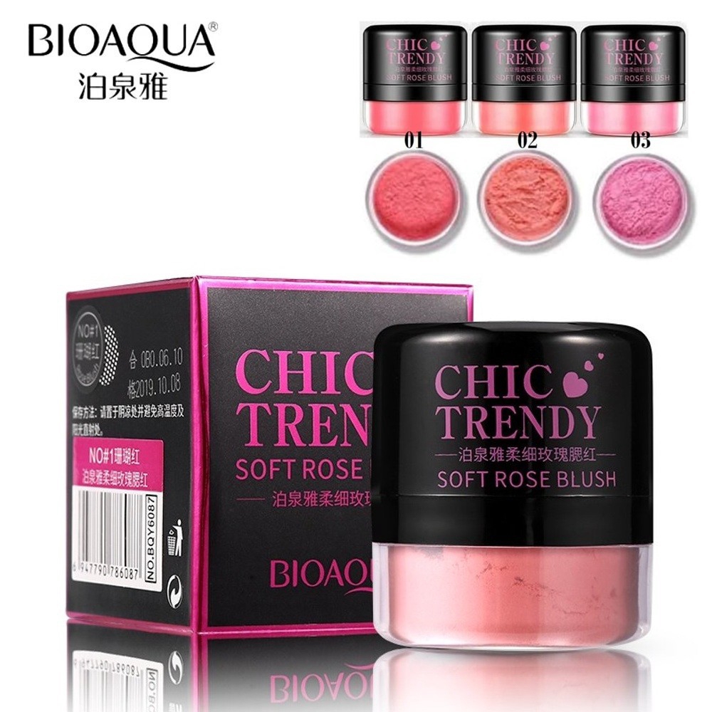 Phấn má trang điểm da mặt tự nhiên 3 màu tùy chọn