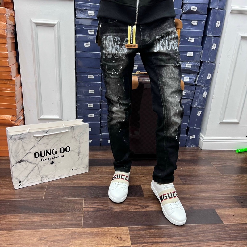 Quần Biker Nam Phối khoá siêu chấp -quần jean nam hot hit