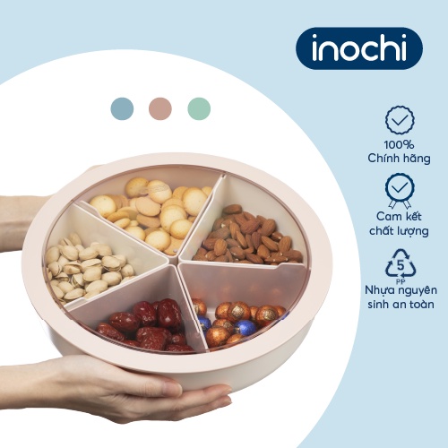 Hộp bánh mứt tròn Inochi-Haru màu Xanh/Hồng