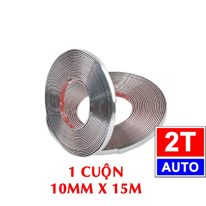 Cuộn nẹp mạ Chrome dán trang trí viền chân kính ô tô xe hơi dài 15M:   SKU:180-1