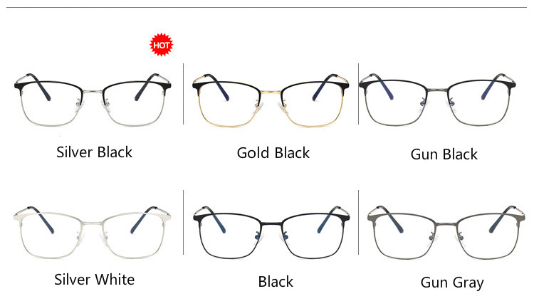 Mắt kính gọng kim loại dáng vuông phong cách Hàn Quốc cho nam và nữ