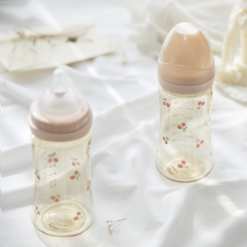 Bình sữa Grosmimi PPSU Cherrish 300ml - Hàng chính hãng