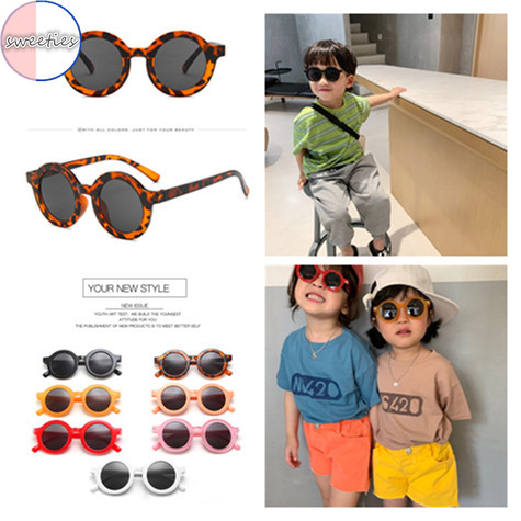 Mắt Kính Gọng Tròn Phong Cách Retro 6 Màu Lựa Chọn Cho Bé