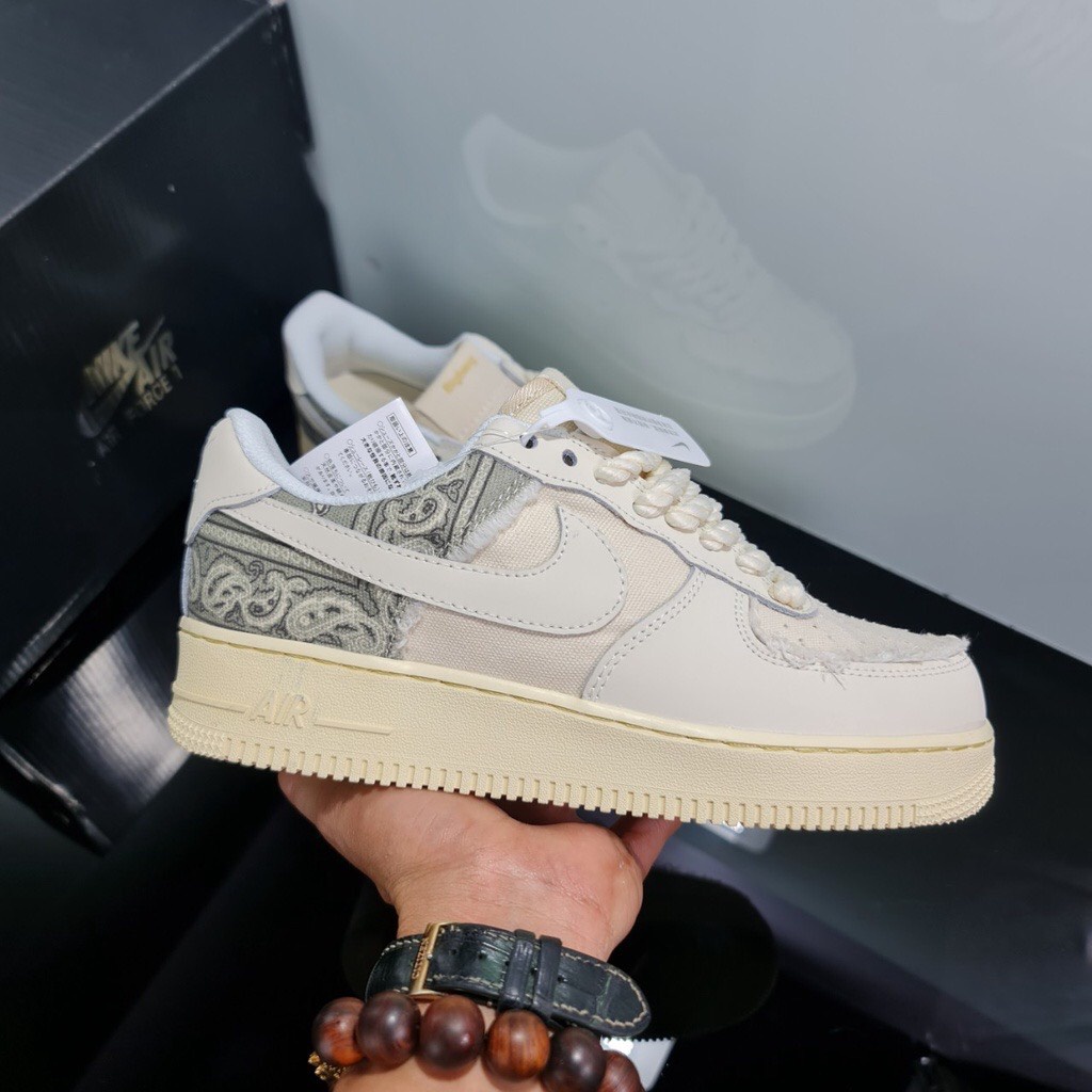 Giày air force 1 dây thừng thổ cẩm, sneaker Af1 dây thừng bản SC Trung bản xịn 2022