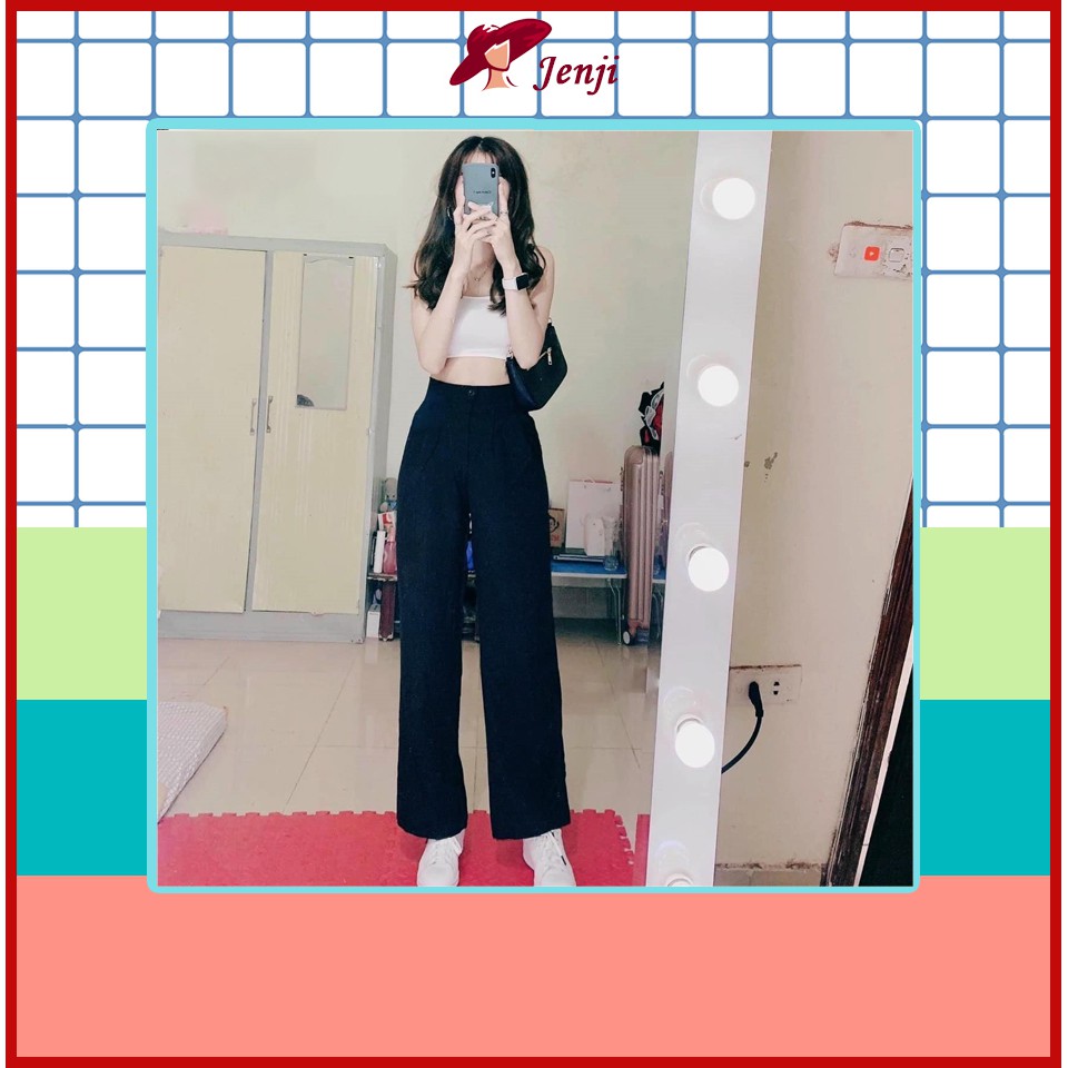 Quần Ống Rộng Nữ Cạp Cao Bóp Eo Nhỏ Chất Liệu Vải Co Giãn Thoải Mái 788 🎁 | BigBuy360 - bigbuy360.vn
