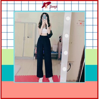 Quần Ống Rộng Nữ Cạp Cao Bóp Eo Nhỏ Chất Liệu Vải Co Giãn Thoải Mái 788 🎁