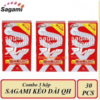 Set 3 hộp bao cao su sagami xtreme feel long - hộp 10 chiếc x sl 03 hôp