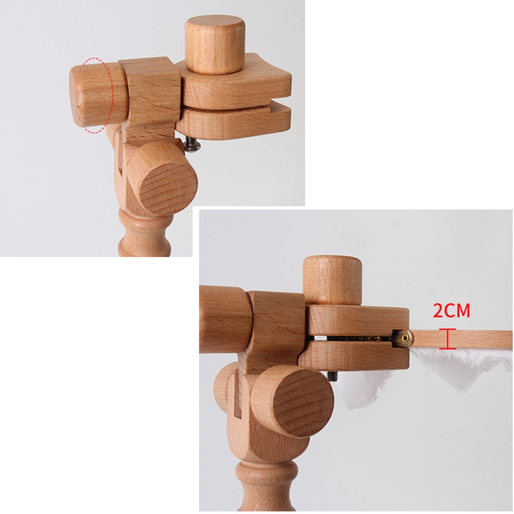 Giá Đỡ Khung Thêu Chữ Thập DIY Để Bàn Bằng Gỗ
