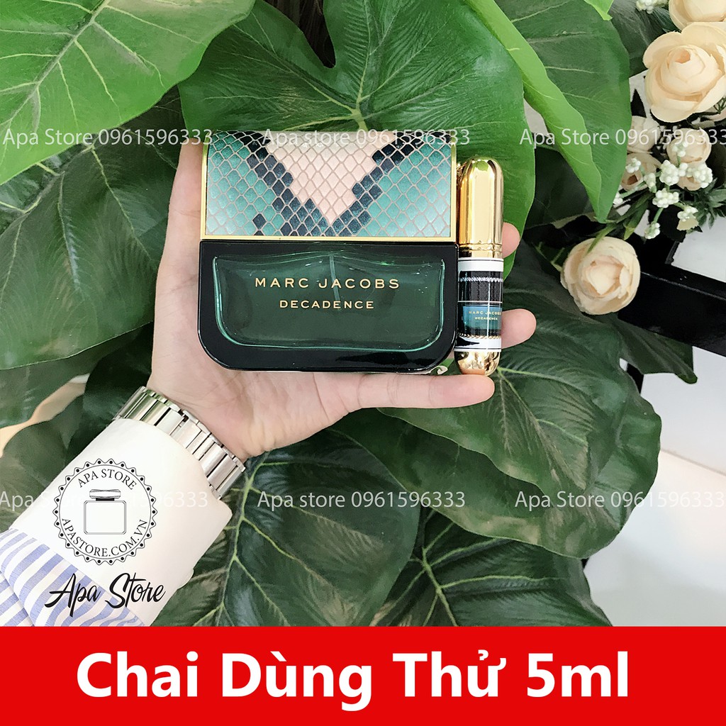 Nước Hoa Nữ 𝗠𝗮𝗿𝗰 𝗝𝗮𝗰𝗼𝗯𝘀 𝗗𝗲𝗰𝗮𝗱𝗲𝗻𝗰𝗲 EDP Túi Xách Xanh Đậm Điệu Đà Quyến Rũ Chai mini 10ml | BigBuy360 - bigbuy360.vn