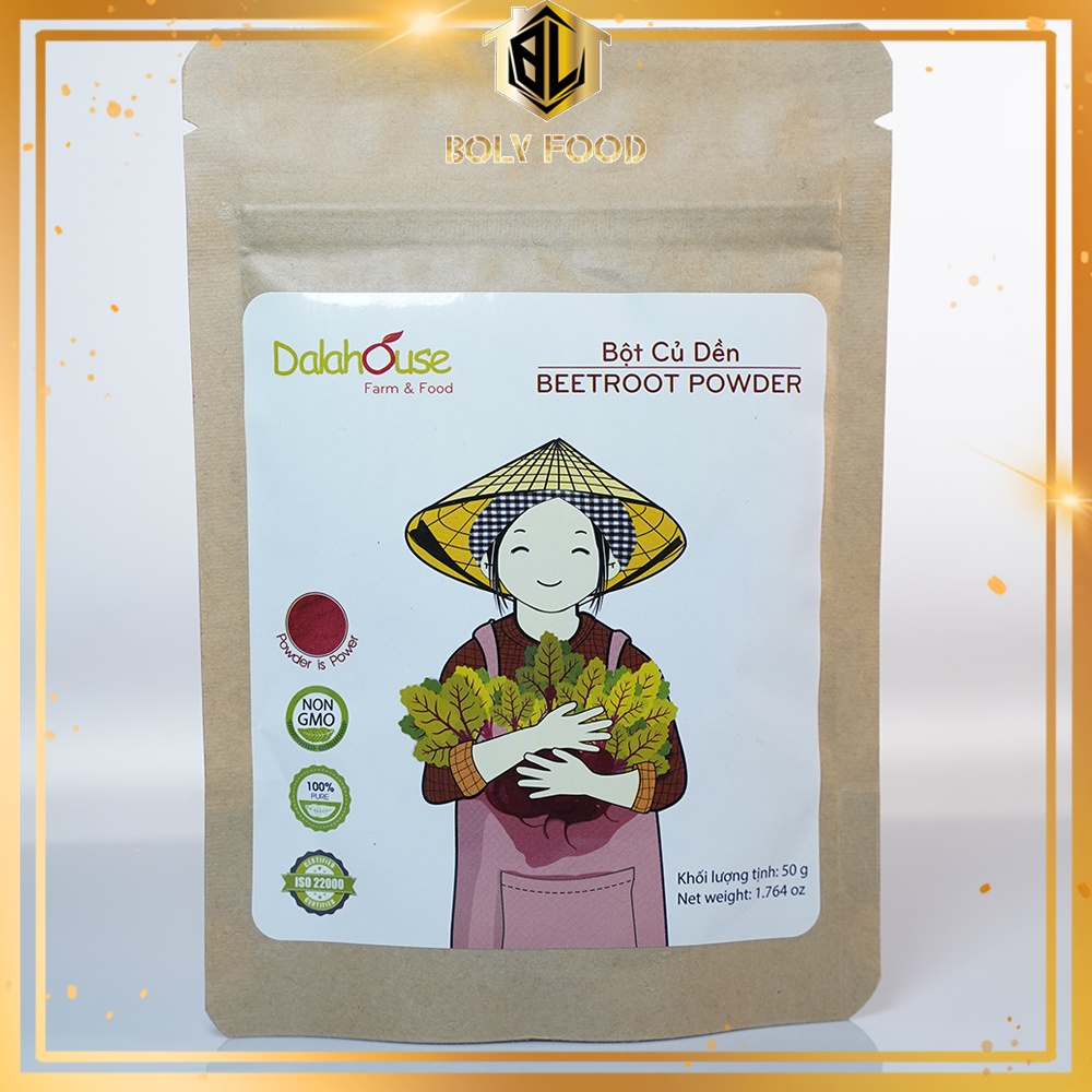 Bột củ dền Dalahouse - Nguyên liệu làm bánh, pha chế đồ uống, bổ máu 50Gr