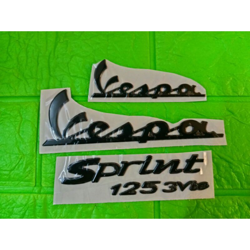 Bộ tem Vespa Sprint 125 3Vie màu đen