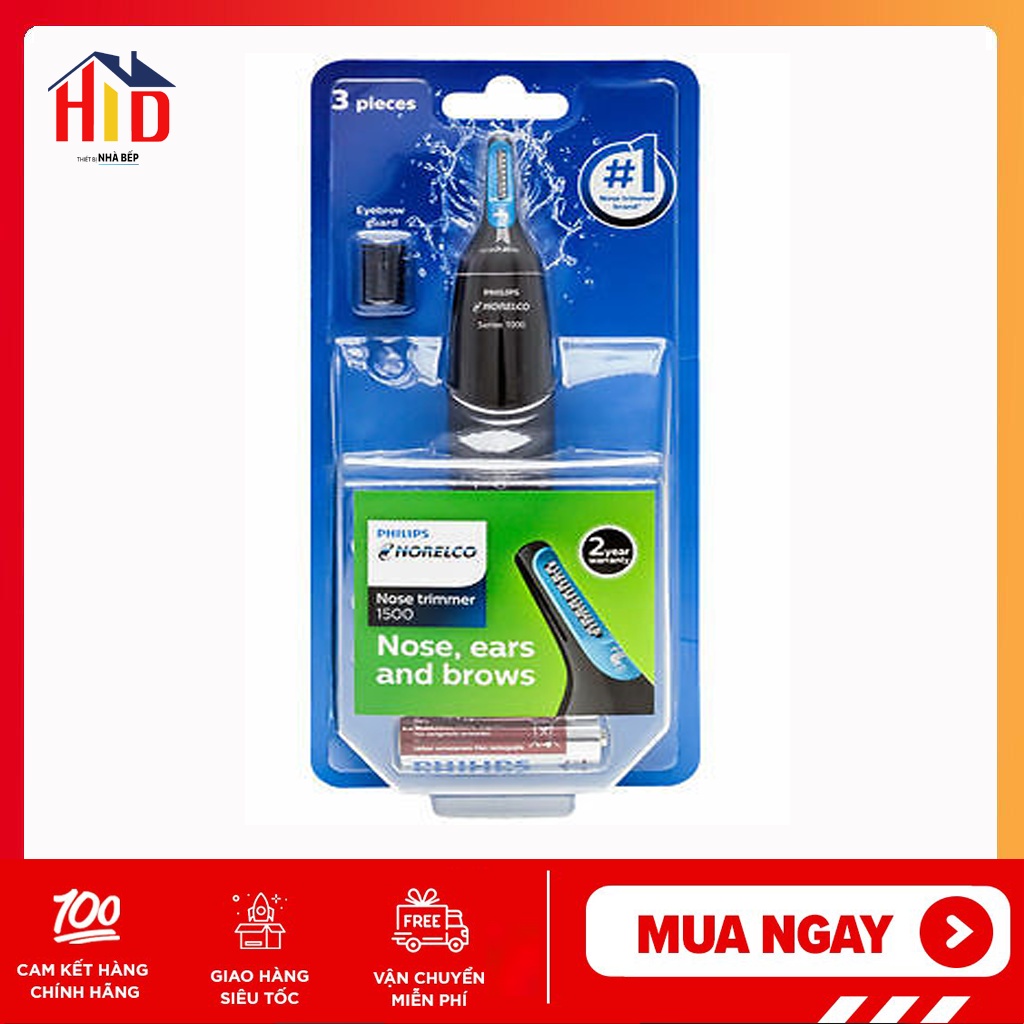 Máy tỉa lông mũi, lông mày, lông tai Philips NT1150 - Bảo hành 24 tháng