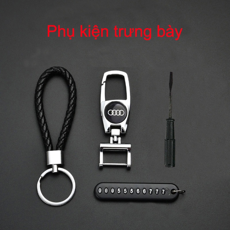 móc chìa khóa ô tô Audi móc khóa hợp kim